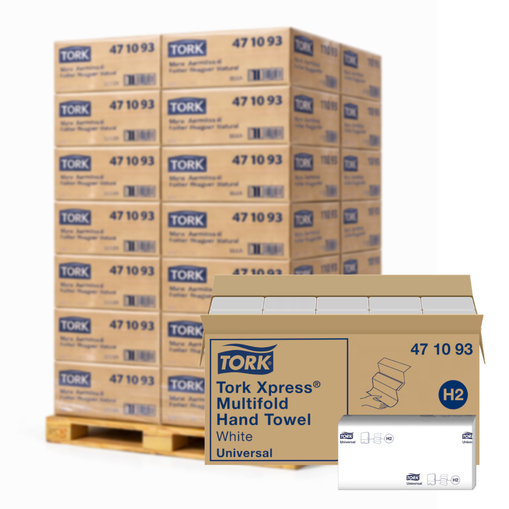 Tork 471093 Papierhandtücher H2 1-lagig – Z-Falz weiss (5000 Blatt)