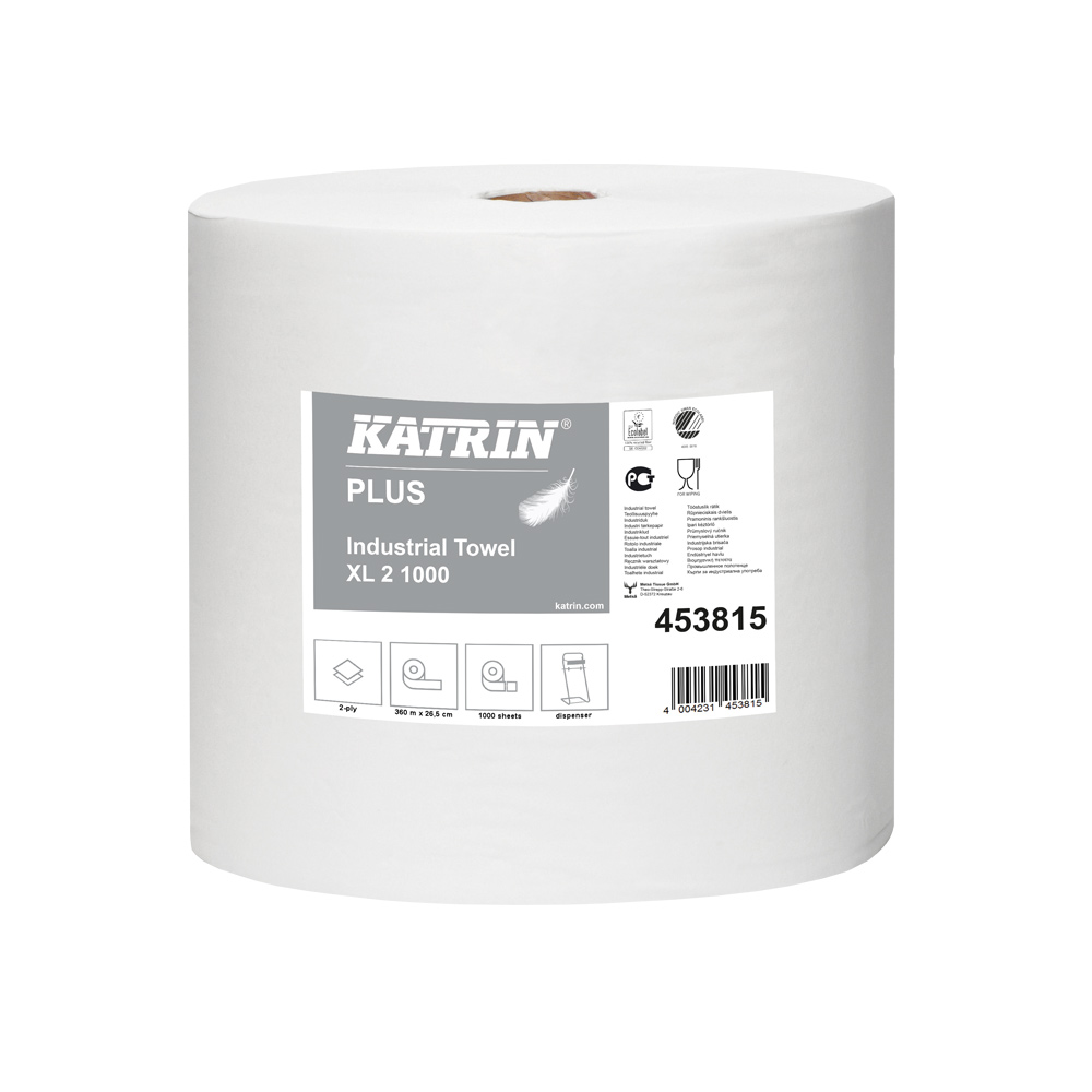 KATRIN PLUS Industrial Towel XL 2 1000 Sack à 2 Rollen à 360 Meter, ID 453815